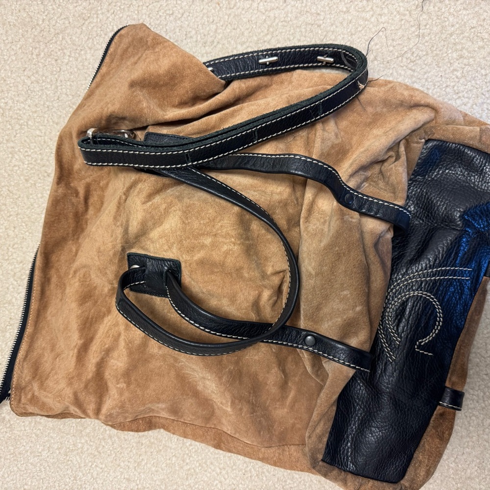 Catherine Loret Suede Back Pack Style Purse - Picture 2 of 4